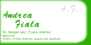 andrea fiala business card